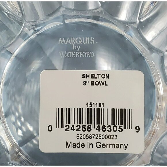 New Marquis Waterford Crystal Bowl Fruit Dessert Salad Serving Dish Germany 8" - Picture 7 of 16